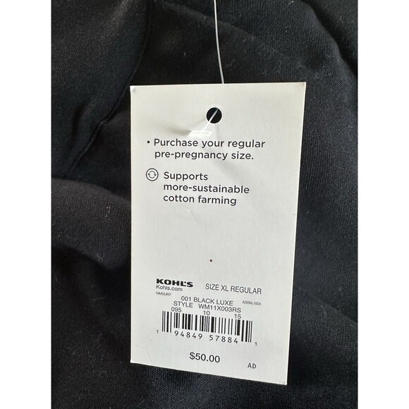 A:Glow Women's Maternity Black Luxe Ankle Dress Pants Size XL Regular - NWT - Picture 6 of 8